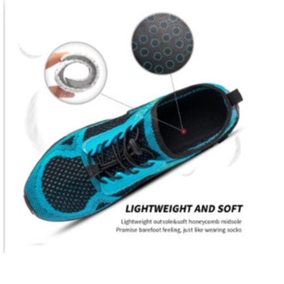 NWT SOBASO Unisex Hiking Water Shoes Quick Drying ,Cyan Blue/Black-SZ 43 - Picture 3 of 4